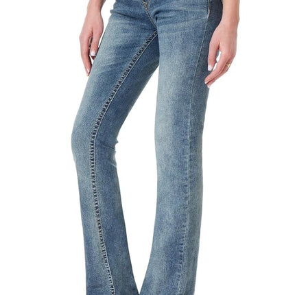 WallFlower Women's Instastretch Luscious Curvy Bootcut Jeans, Basil, 3 Long