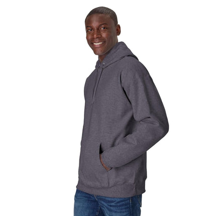Hanes unisex-adult mensOF170Ultimate Cotton Pullover Hood Long Sleeve Hooded Sweatshirt - Charcoal - XL