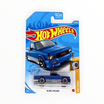 Hot Wheels '91 GMC Syclone, [Blue] 92/250 Turbo 3/5
