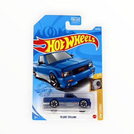 Hot Wheels '91 GMC Syclone, [Azul] 92/250 Turbo 3/5