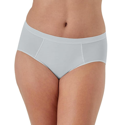 Bali Paquete de 3 para Mujer, Bikini de Malla Second Skin, Ropa Interior Sin Costuras, Negro/Negro/Gris Cristal, 7