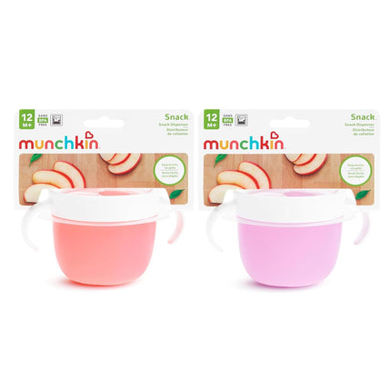 Munchkin® Snack™ Catcher Toddler Snack Cups, 2 Pack, Pink/Purple