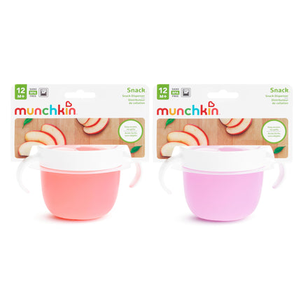 Munchkin® Snack™ Catcher Gobelets à collation pour tout-petits, lot de 2, rose/violet