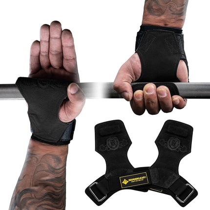 MANUEKLEAR Weightlifting Wrist Straps with Cushion