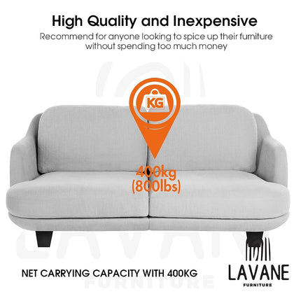 La Vane 8 inch / 20cm Solid Wood Furniture Legs Set of 4, Black Square Pyramid Replacement Feet for Couch Sofa Armchair - Mid-Century Modern with Pre-Drilled M8 Bolt & Metal Mounting Plates