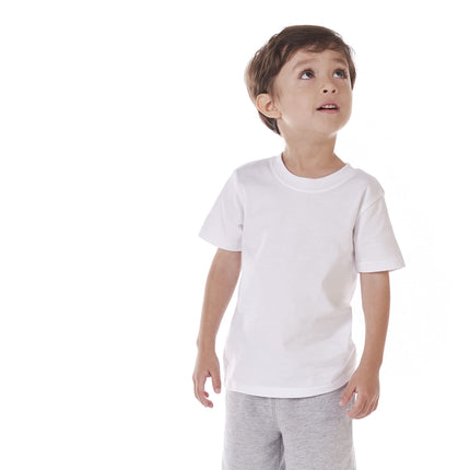 Gerber Baby Toddler Paquete de 5 camisetas de manga corta lisas de jersey de 160 g/m², negras, 4T