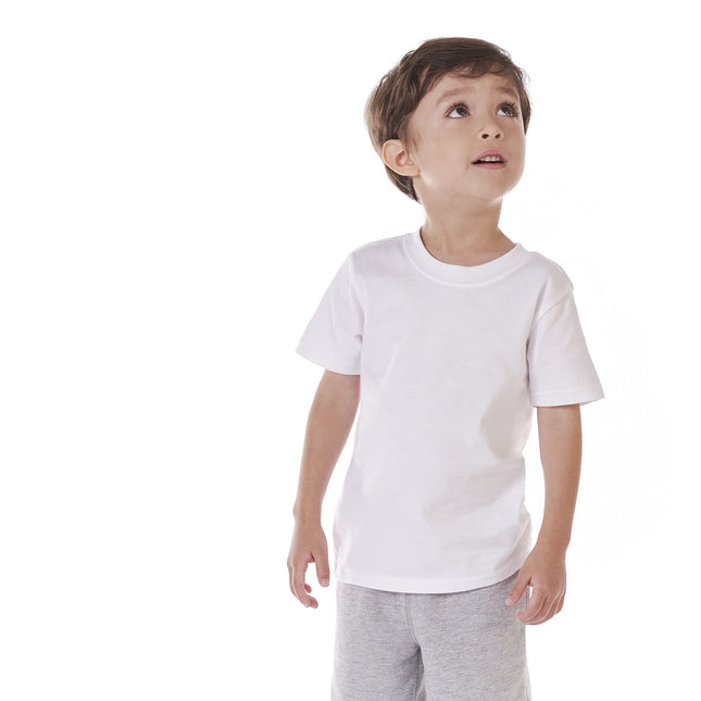 Gerber Baby Toddler Paquete de 5 camisetas de manga corta lisas de jersey de 160 g/m², negras, 4T