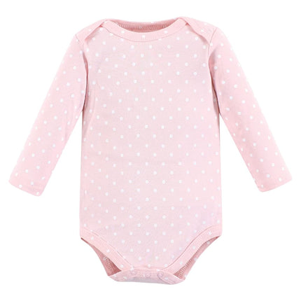 Hudson Baby unisex-baby Cotton Long-sleeve Bodysuits, Girl Arctic Animals, 3-6 Months