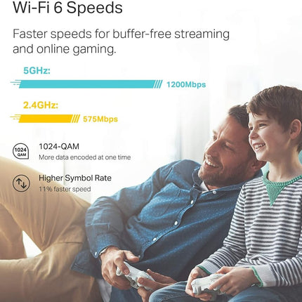 TP-Link Dual-Band AX1800 WiFi 6 Mesh Wi-Fi Router (Deco X20) - Covers up to 2,200 Sq. Ft., Replaces Wireless Routers and Extenders, Add-on Unit