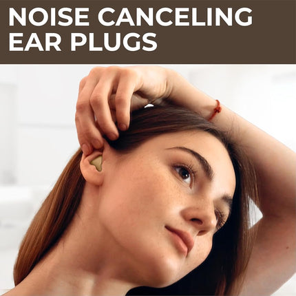 Peace&Quiet | PQ Wax Ear Plugs for Sleep - 50 Beige Silicone Wax Earplugs for Sleeping & Swimming - Gel Ear Plugs for Noise Reduction & Ear Protection