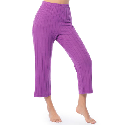 Fruit of the Loom womens Dolman Sleeve and Cropped Pant Sleep Set, Fuchsia, S