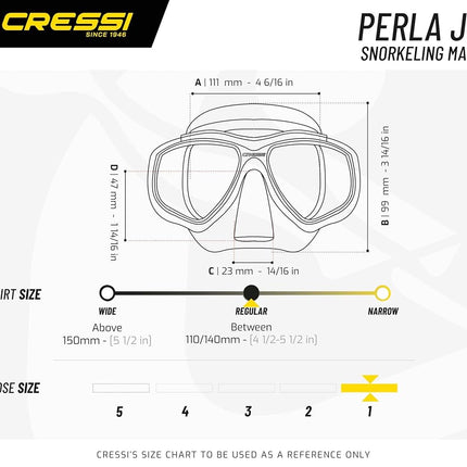 Cressi Perla Jr Snorkelling & Apnea Maske, Transparent/Rosa, Einheitsgröße, Junior Unisex