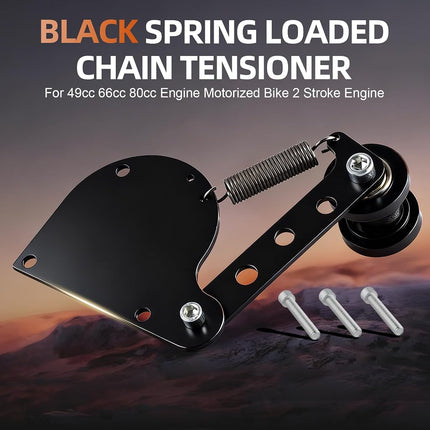 Tensor de cadena sthus Black con resorte para bicicleta motorizada de 49 cc, 66 cc, 80 cc y motor de 2 tiempos