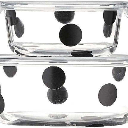 Kate Spade New York Deco Dot 2-Piece Round Food Storage Set