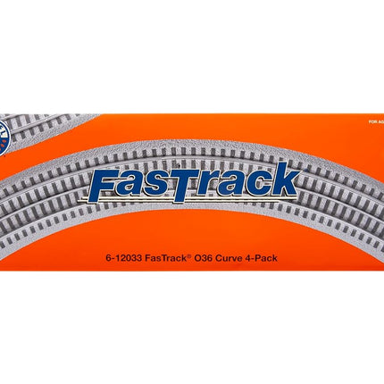 Lionel FasTrack Electric O Gauge, O36 Curve Track, 4-Pack