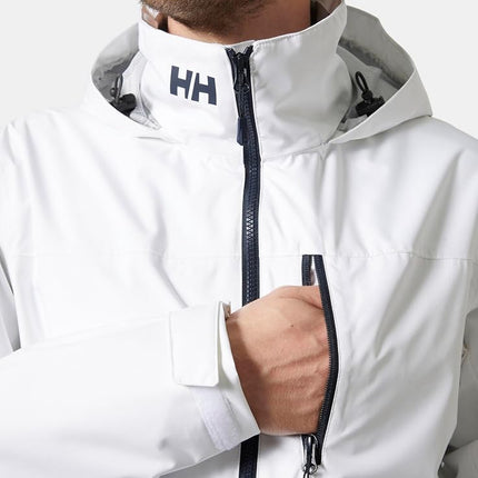 Helly Hansen Men's Crew Hooded Jacket 2.0, White, S