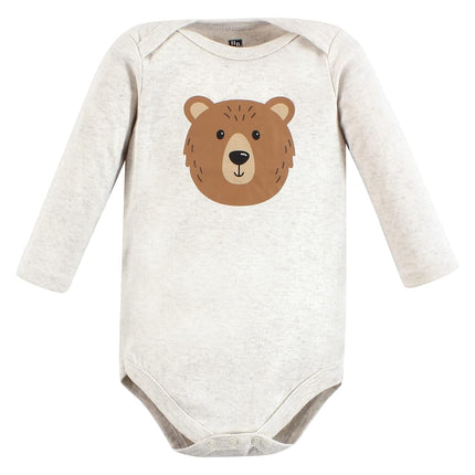 Lot de Bodies en Coton pour Bébé Unisexe Hudson Baby, Ours Brun, Nouveau-né