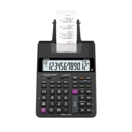 Casio HR-170RC Printing Calculator, Black, 2.6" x 6.5" x 11.6", Black, 2.6" x 6.5" x 11.6"