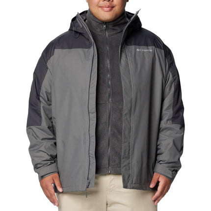 Chaqueta intercambiable para hombre Columbia Tunnel Falls II, gris/tiburón urbano, grande, gris/tiburón urbano, grande