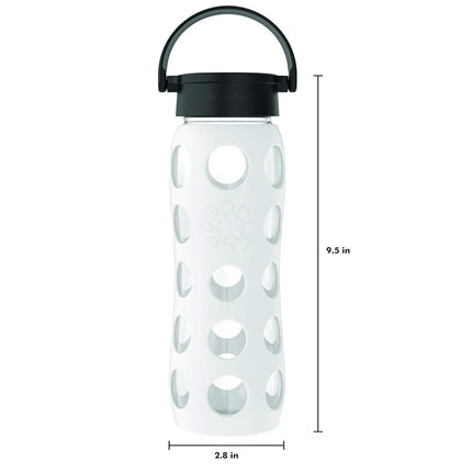 Lifefactory Glass Hydration Bottle Artctic White 650 ml