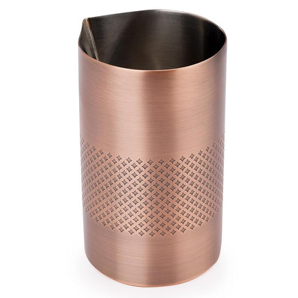 Barfly Double Wall Diamond Lattice Mixing Tin, Antique Copper