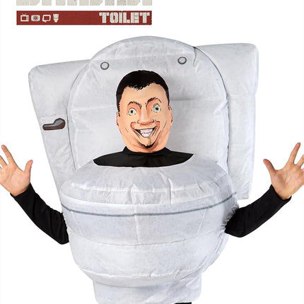 Rubies Official Skibidi Inflatable Toilet Child Costume, Kids Fancy Dress, One Size Halloween
