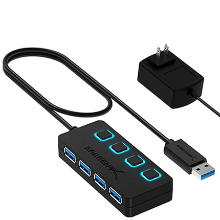 SABRENT Powered USB Hub, 4 Port USB 3.2x1 5Gbps, U