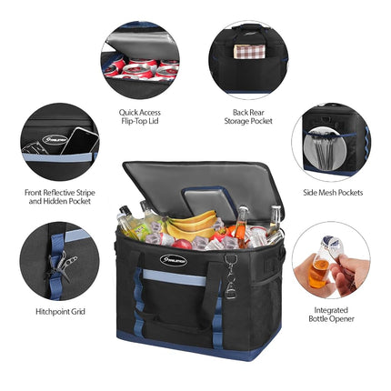 Maelstrom Soft Cooler Bag, 75 Can Beach Cooler with Flip-top Access