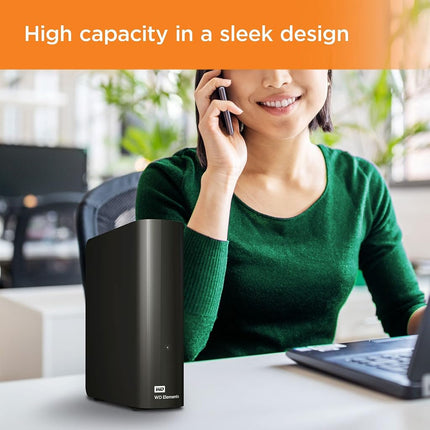 WD 6 TB Elements Desktop External Hard Drive - USB 3.0, Black