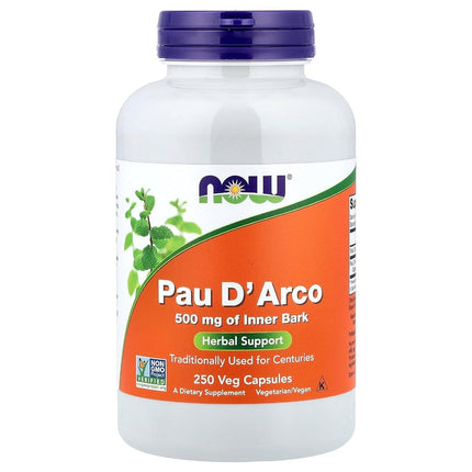 NOW Foods - Pau D'Arco Inner Bark 500 mg. - 250 Ve