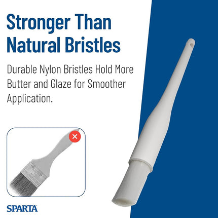 Carlisle FoodService Products Galaxy Nylon Pastry Brush, 10 Inches, White, (Pack of 12)