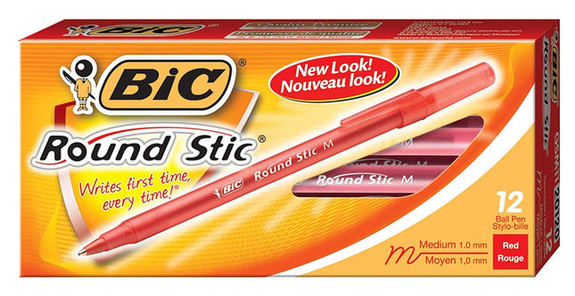 BIC Round Stic Xtra Life Ballpoint Pen, Medium Poi