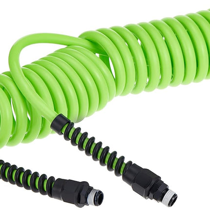 Flexzilla Polyurethane Recoil Air Hose, 1/4 in. x 15 ft., ZillaGreen - LP1415AFZ