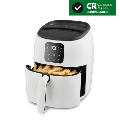 DASH Tasti-Crisp� Electric Air Fryer Oven, 2.6 Qt., White � Compact Air Fryer for Healthier Food in Minutes, Ideal for Small Spaces - Auto Shut Off, Digital, 1000-Watt