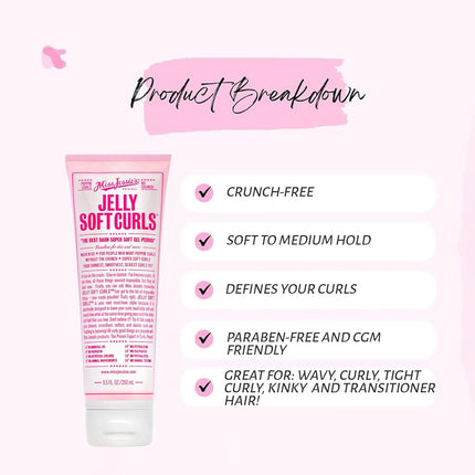 Miss Jessie's Jelly Soft Curl by Miss Jessies for Unisex - 8.5 oz Gel, 251.38 millilitre, 250 ml (Pack of 1)