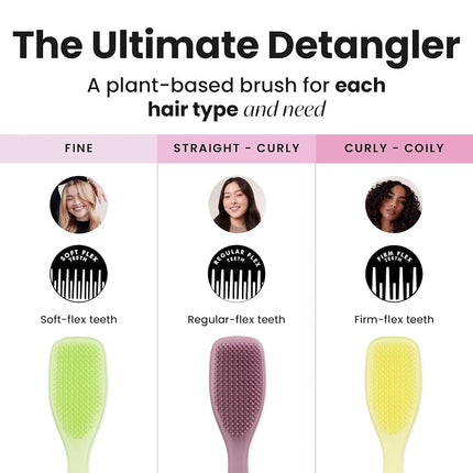 Tangle Teezer Plant-Based Ultimate Detangler Brush, Dry & Wet Hair Brush, Eliminates Knots & Reduces Breakage for All Hair Types, Earthy Purple
