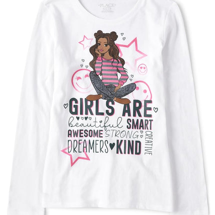The Children's Place T-shirts graphiques à manches longues licornes, sports, princesses pour filles, Les filles, Petite taille