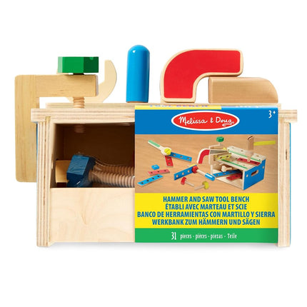 Melissa & Doug Hammer and Saw Tool Bench | Pretend Play | Play Set | 3+ | Boy or Girl