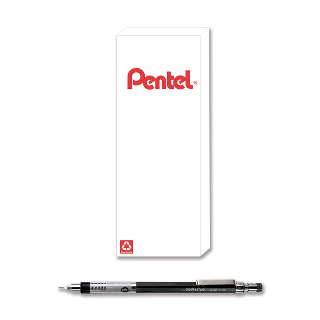 Pentel Graphlet Mechanical Pencil, 0.5mm, Black Ca