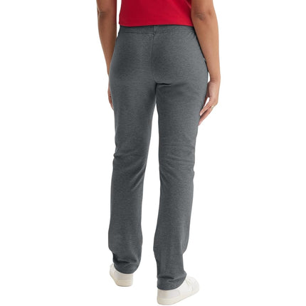 Hanes Women's French Terry Pant, Charcoal Heather, Large
