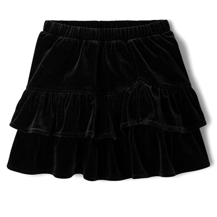 The Children's Place Jupe Pull On pour Filles, Velours noir, G
