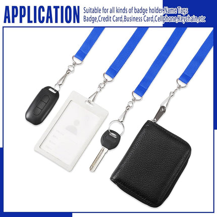 Patelai 120 Pcs Breakaway Lanyards with J Hook, Dark Blue