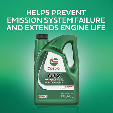 Castrol 03112 GTX High Mileage 20W-50 Motor Oil - 5 Quart