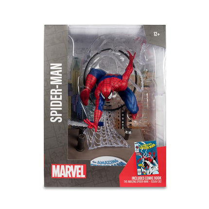 McFarlane Marvel Spider-Man 1:6th Scale Posed Figure with Scene & Comic (Based on The Amazing Spider-Man #301) Toys