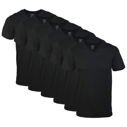 GILDAN Men's V-neck T-shirts, Multipack, Style G11