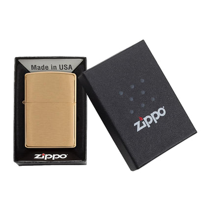 Zippo Adult-Unisex 204B Classic Brushed Brass Lighter Gold