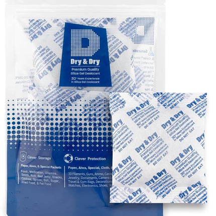 Dry & Dry 100 Gram Pack of 2 Premium Silica Gel Pa