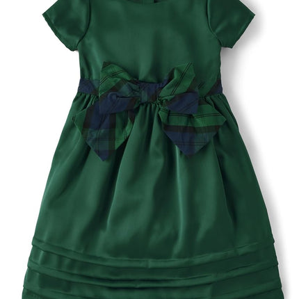 Gymboree Girls' and Toddler Short Sleeve Dressy Special Occasion Dresses, Noble Bow, 12