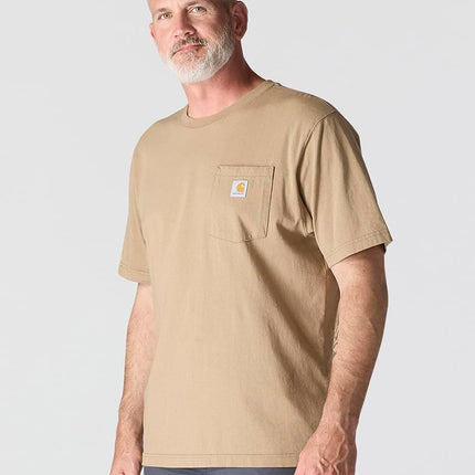 Carhartt Men's Loose Fit Heavyweight Short-Sleeve Pocket T-Shirt (Also Available in Big & Tall) Work-Utility, Desert, XL