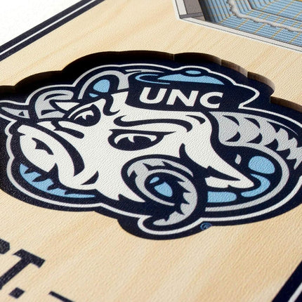 YouTheFan NCAA North Carolina Tar Heels Pancarta 3D de estadio de 6x19 - Dean E. Smith Center